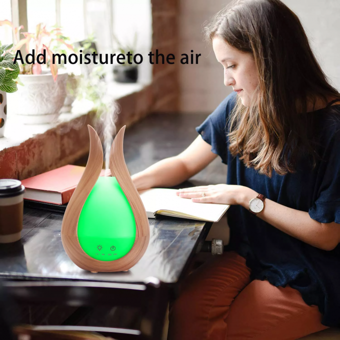 HOMEFISH 200ml 木の穀物湿化器 アロマセラピー アロマ エッセンシャルオイルディフューザー 1