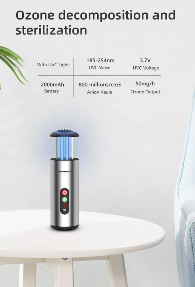 99.99% フィルタリング 車両 空気浄化器 USB充電 紫外線消毒 0