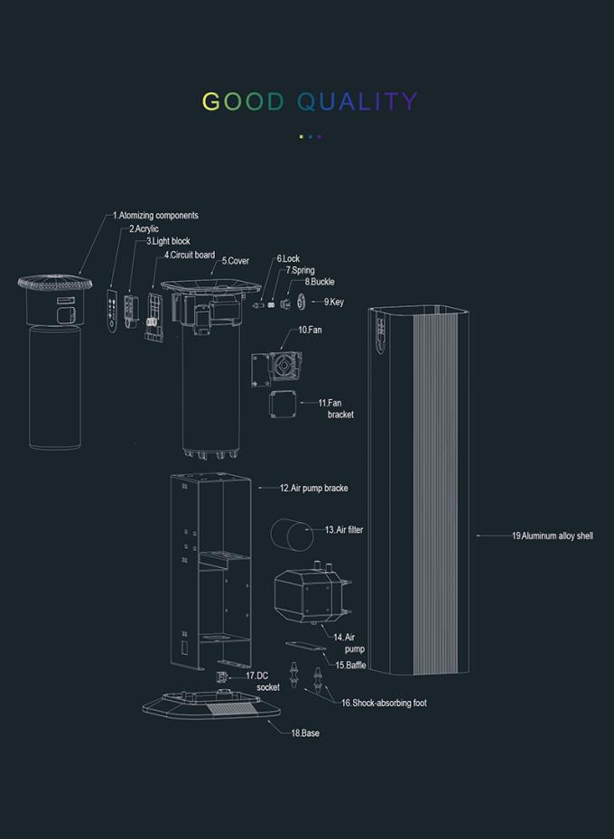 HOMEFISH 800ml アルミニウム商用タワー オレンジディフューザー 6